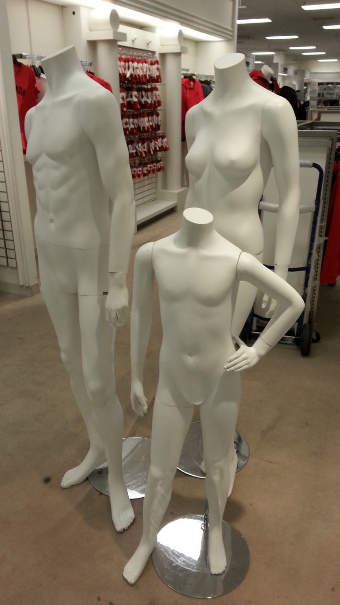 white mannequins